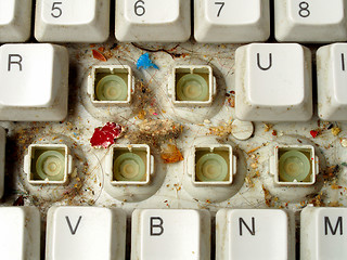 Image showing Old dirty keyboard