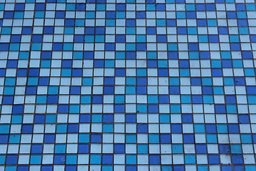 Image showing texture from blue and light blue mosaic