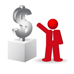 Image showing Business man showing the dollar sign