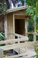 Image showing newly built wooden shed