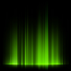 Image showing Green northern lights, aurora borealis. EPS 10