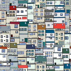 Image showing Old town seamless pattern