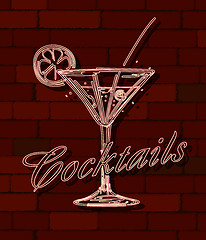 Image showing Cocktails neon sign