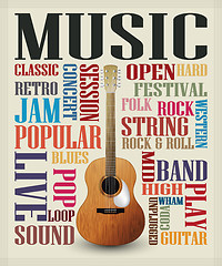 Image showing Conceptual guitar poster