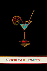 Image showing Cocktail party card