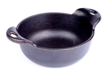 Image showing Black Cast-iron Stew Pot 