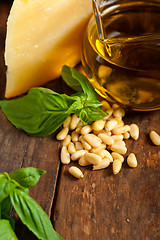 Image showing Italian basil pesto ingredients