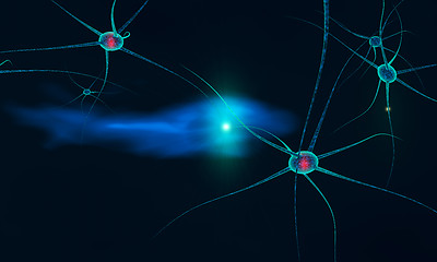 Image showing communication between neurons 