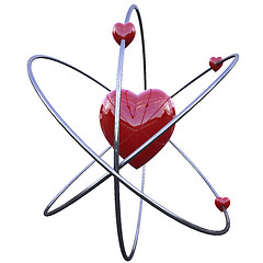 Image showing concept of the atom of love 