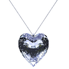 Image showing pendant glossy heart shaped 