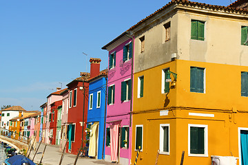Image showing Colorful houses on Burano Island, Venice