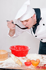 Image showing chef with large spoon