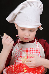 Image showing boy with dough