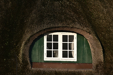 Image showing Window detail of a house roof Island of Fanoe in Denmark