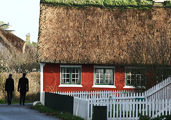 Image showing Detail of a house Island of Fanoe in Denmark