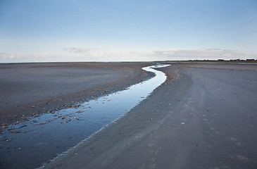 Image showing River at the beach Island of Fanoe in Denmark