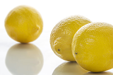 Image showing Three yellow limes