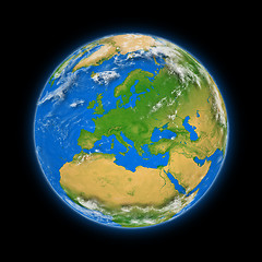 Image showing Europe on planet Earth