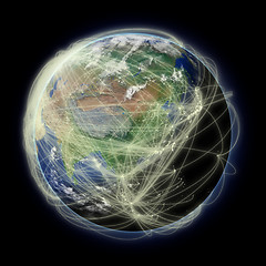 Image showing Network over Asia