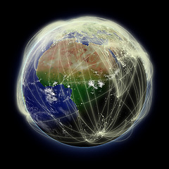 Image showing Network over Africa