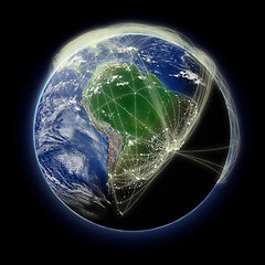 Image showing Network over South America