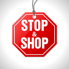 Image showing Stop and shop merchandise label 