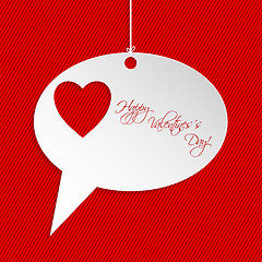 Image showing Valentine greeting card design with speech bubble