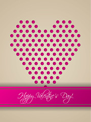 Image showing Valentine greeting card design with heart shape