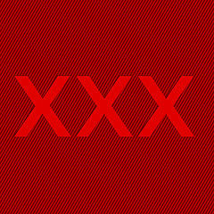 Image showing Striped red background with XXX text