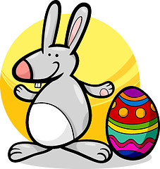 Image showing funny easter bunny cartoon illustration