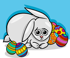 Image showing easter bunny cartoon illustration