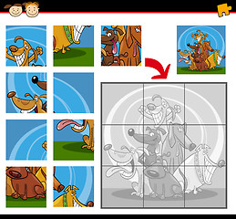 Image showing cartoon dogs jigsaw puzzle game