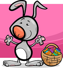 Image showing cute easter bunny cartoon illustration