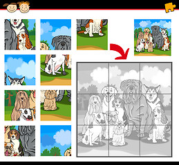 Image showing cartoon dogs jigsaw puzzle game