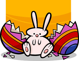 Image showing sweet easter bunny cartoon illustration