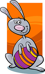 Image showing funny easter bunny cartoon illustration