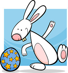 Image showing funny easter bunny cartoon illustration