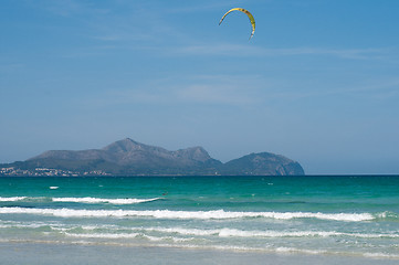 Image showing Beach: blue sea and sand