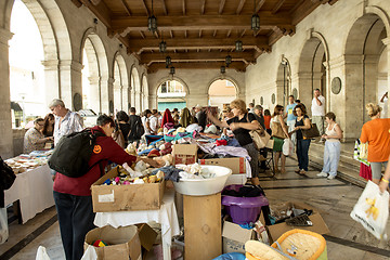 Image showing Sunday flea market