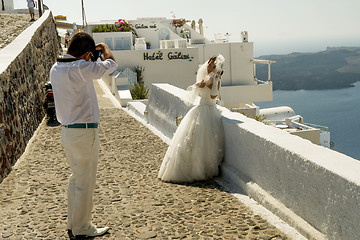 Image showing Wedding on Santorini's island