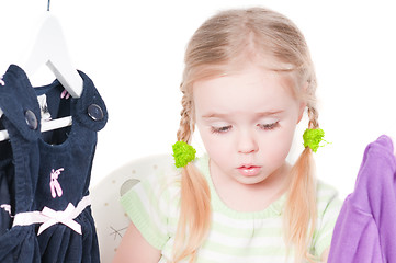 Image showing Toddler girl and clothes