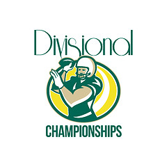 Image showing American Football QB Divisional Championships Retro