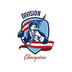 Image showing American Football Division Champions Shield Retro