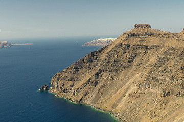 Image showing Santorini island rock