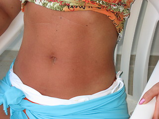 Image showing Tummy with a tan