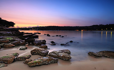 Image showing Sunrise at Rocky Point Island