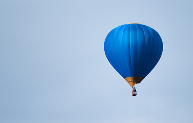 Image showing Blue balloon in the blue sky