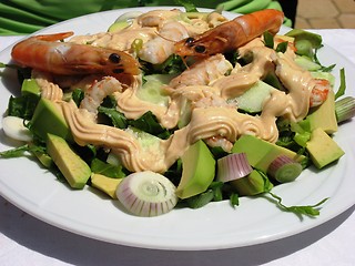 Image showing Shrip salad