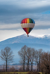 Image showing Multicolored Balloon in the blue sky