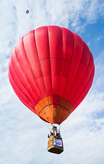 Image showing Red balloon in the blue sky